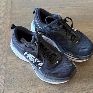 HOKA Women’s Black Bondi 8  Running Shoes Size 8B
